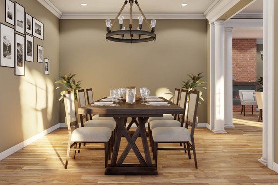 Interior - Dining Room for Craftsman House Plan #17-2063 - 3 bed, 2.5 bath