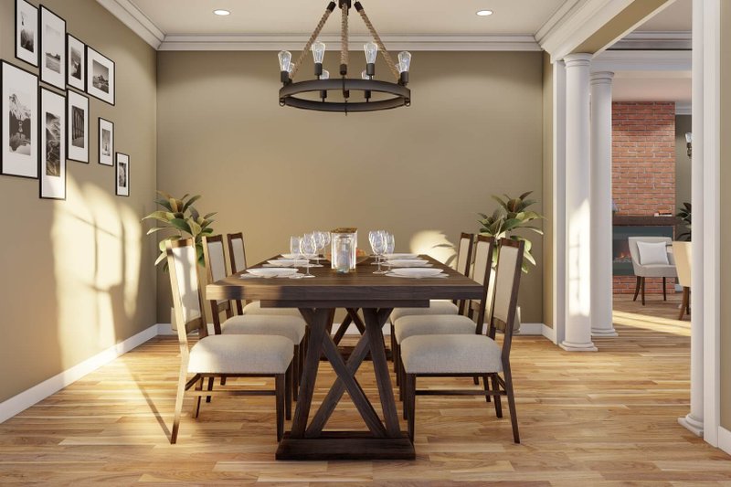 House Design - Interior - Dining Room for Craftsman House Plan #17-2063 - 3 bed, 2.5 bath