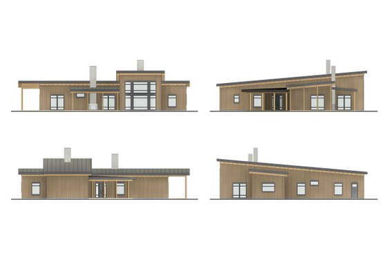 Exterior - Other Elevation for Contemporary House Plan #924-1 - 3 bed, 2 bath