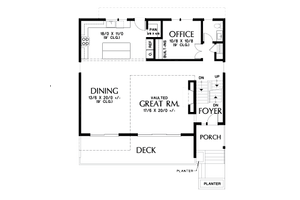Floor Plan - Main Floor for Contemporary House Plan #48-1019 - 4 bed, 3.5 bath