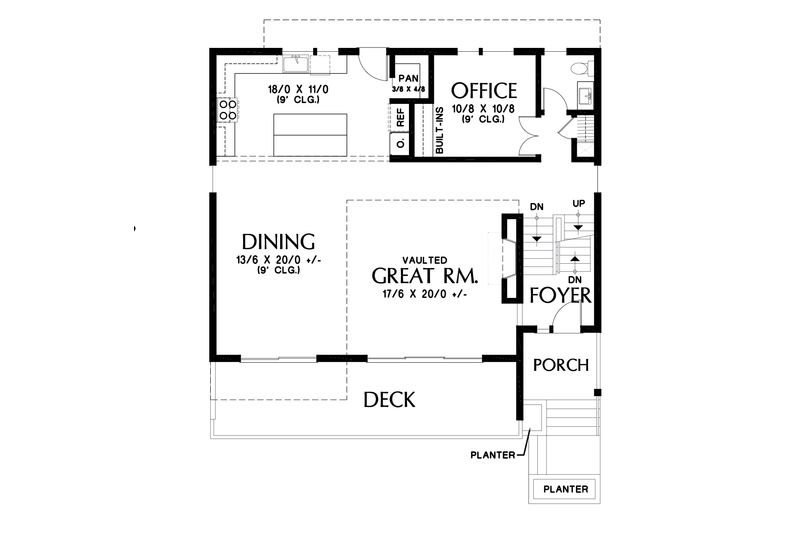 Dream House Plan - Floor Plan - Main Floor for Contemporary House Plan #48-1019 - 4 bed, 3.5 bath
