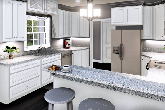 Interior - Kitchen for Southern House Plan #44-237 - 3 bed, 2.5 bath