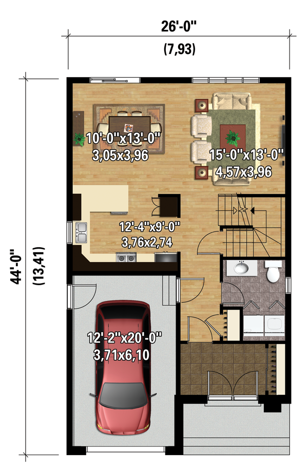 Contemporary Floor Plan - Main Floor Plan #25-4288