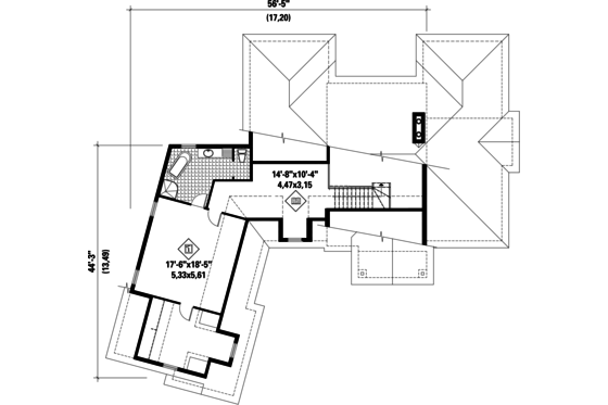Floor Plan - Upper Floor for Traditional House Plan #25-4736 - 5 bed, 3 bath