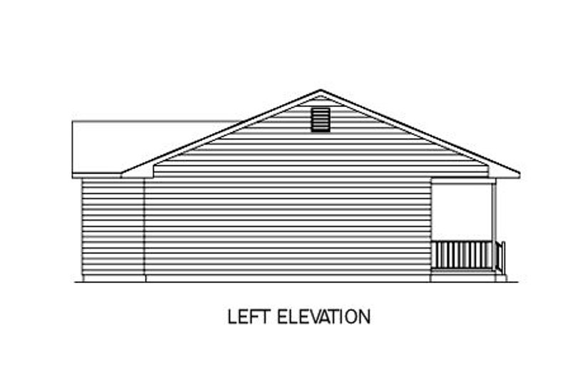 Dream House Plan - Exterior - Other Elevation 1 for Ranch House Plan #57-160 - 3 bed, 2 bath