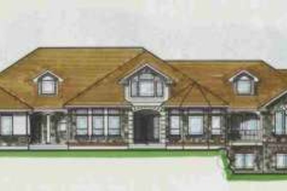 Exterior - Front Elevation for Traditional House Plan #308-127 - 6 bed, 4.5 bath