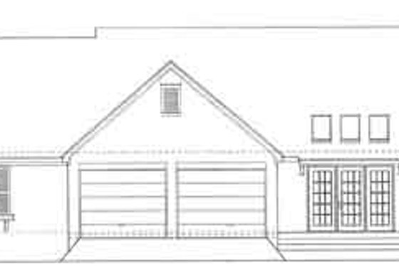 Exterior - Rear Elevation for Southern House Plan #406-253 - 3 bed, 2 bath