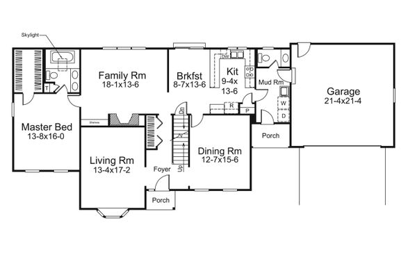 Architectural House Design - Traditional Floor Plan - Main Floor Plan #57-699