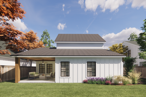 Exterior - Rear Elevation for Farmhouse House Plan #1098-6 - 4 bed, 3 bath