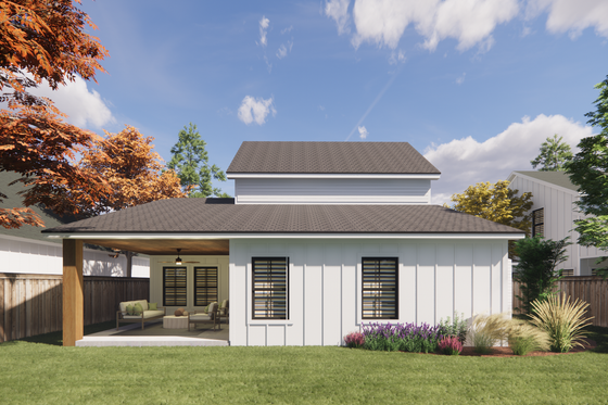 Exterior - Rear Elevation for Farmhouse House Plan #1098-6 - 4 bed, 3 bath