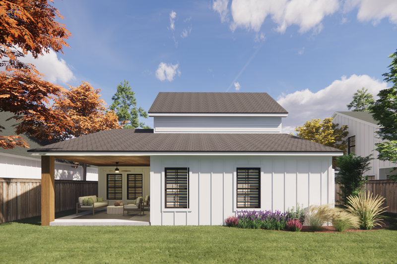 Home Plan - Exterior - Rear Elevation for Farmhouse House Plan #1098-6 - 4 bed, 3 bath
