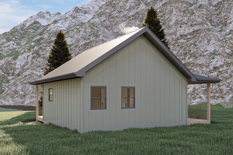 Architectural House Design - Exterior - Rear Elevation for Cottage House Plan #455-287 - 1 bed, 1 bath