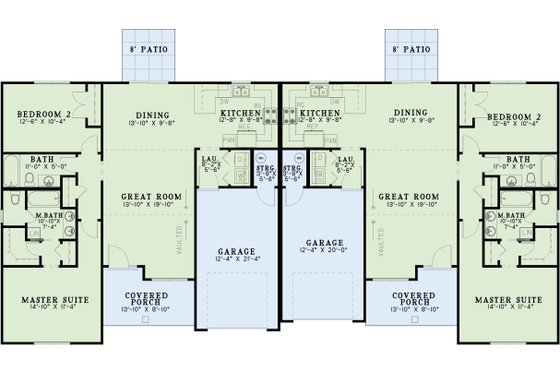 Floor Plan - Main Floor for Southern House Plan #17-2163 - 4 bed, 4 bath