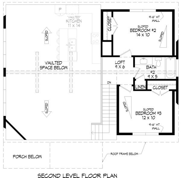 Country Floor Plan - Upper Floor Plan #932-1020