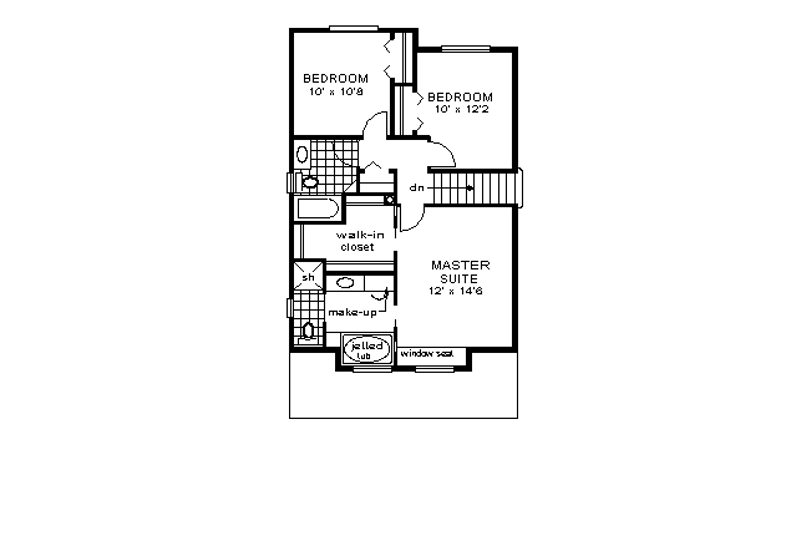 Home Plan - Floor Plan - Upper Floor for Traditional House Plan #18-258 - 3 bed, 2.5 bath