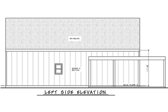 Exterior - Other Elevation for Modern House Plan #20-2552 - 3 bed, 2 bath