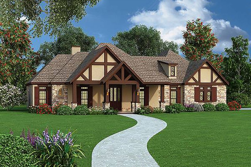 Architectural House Design - Traditional, Front Elevation