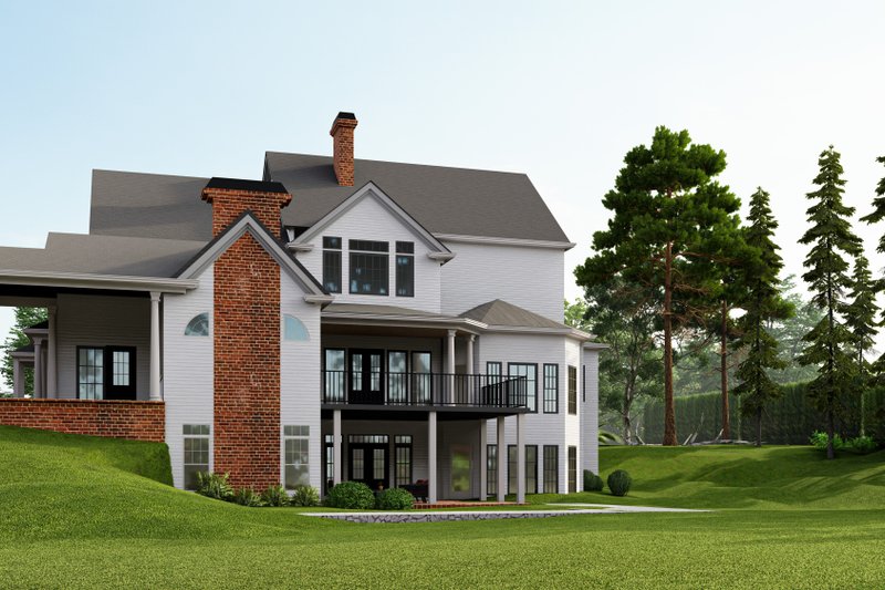 Architectural House Design - Exterior - Covered Porch for Farmhouse House Plan #54-103 - 5 bed, 5.5 bath
