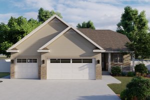 Ranch Exterior - Front Elevation Plan #1060-101