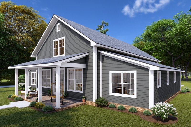 House Design - Exterior - Other Elevation for Farmhouse House Plan #513-2255 - 3 bed, 2 bath