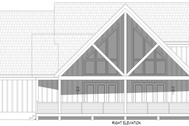 House Blueprint - Exterior - Other Elevation 1 for Southern House Plan #932-1283 - 4 bed, 3.5 bath