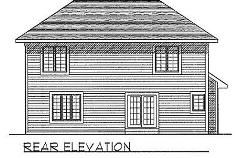 Dream House Plan - Exterior - Rear Elevation for Traditional House Plan #70-139 - 3 bed, 2.5 bath