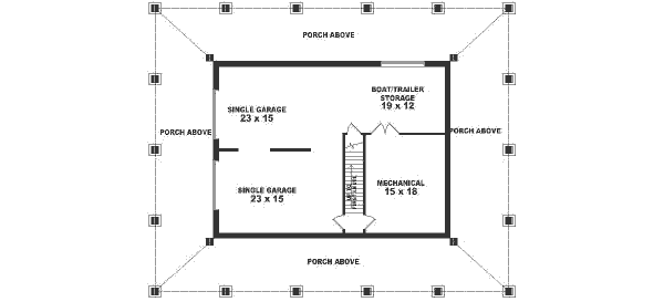 Country Floor Plan - Lower Floor Plan #81-497