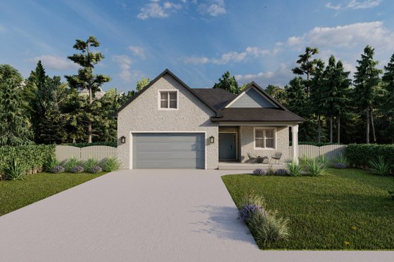 Exterior - Front Elevation 6 for Craftsman House Plan #1060-152 - 2 bed, 2 bath