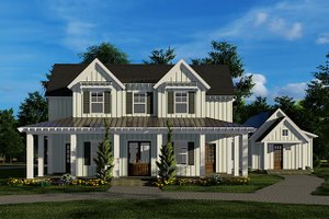 Country Exterior - Front Elevation Plan #923-134