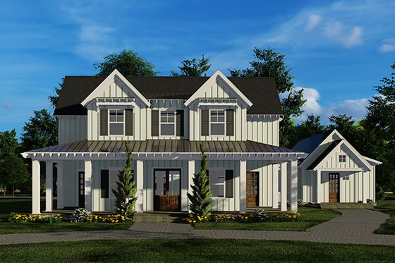 Country Exterior - Front Elevation Plan #923-134