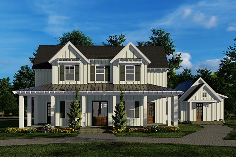 Architectural House Design - Country Exterior - Front Elevation Plan #923-134