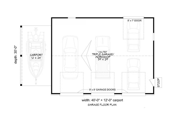 Floor Plan - Main Floor for Country House Plan #932-374, 0 bath