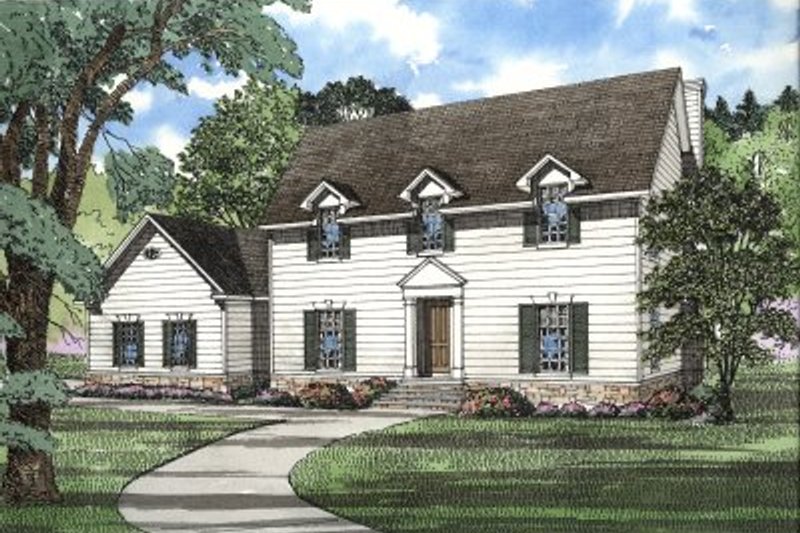 Colonial Style House Plan - 4 Beds 3.5 Baths 3278 Sq/Ft Plan #17-275