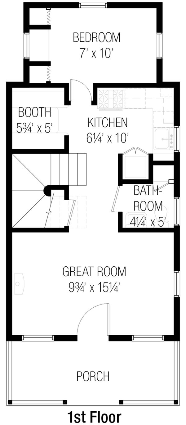 Cottage Floor Plan - Main Floor Plan #915-6