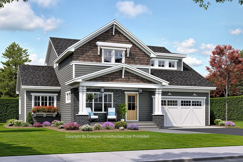 Architectural House Design - Exterior - Front Elevation 4 for Bungalow House Plan #51-1367 - 4 bed, 3.5 bath
