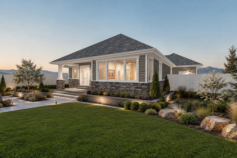 Architectural House Design - Exterior - Rear Elevation 3 for Country House Plan #1060-498 - 3 bed, 2 bath