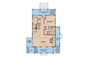 Floor Plan - Main Floor for Farmhouse House Plan #923-91 - 3 bed, 2.5 bath