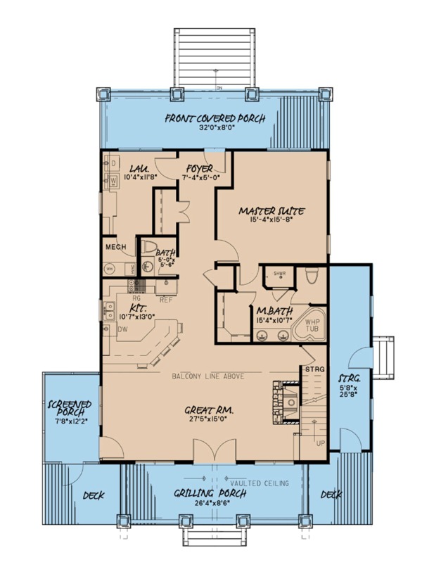 Dream House Plan - Farmhouse Floor Plan - Main Floor Plan #923-91