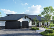 Country Style House Plan - 4 Beds 4.5 Baths 3710 Sq/Ft Plan #515-6 Exterior 