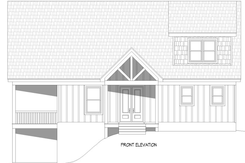 Architectural House Design - Exterior - Front Elevation 3 for Southern House Plan #932-792 - 4 bed, 3.5 bath
