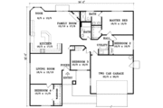 Mediterranean Style House Plan - 4 Beds 2 Baths 1848 Sq/Ft Plan #1-706 