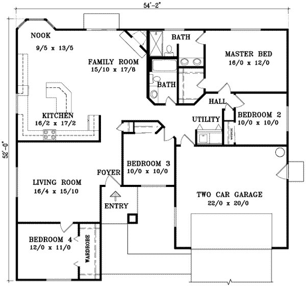 Home Plan - Mediterranean Floor Plan - Main Floor Plan #1-706