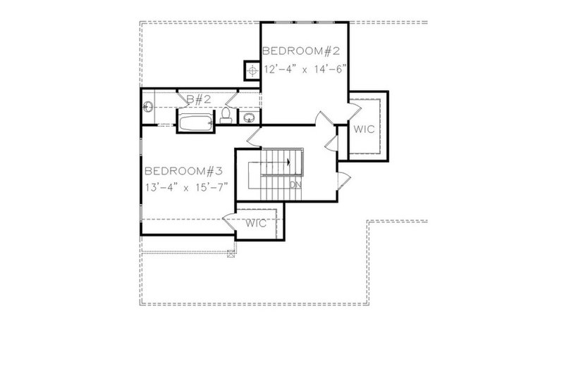 Home Plan - Floor Plan - Upper Floor for Traditional House Plan #54-505 - 3 bed, 2.5 bath