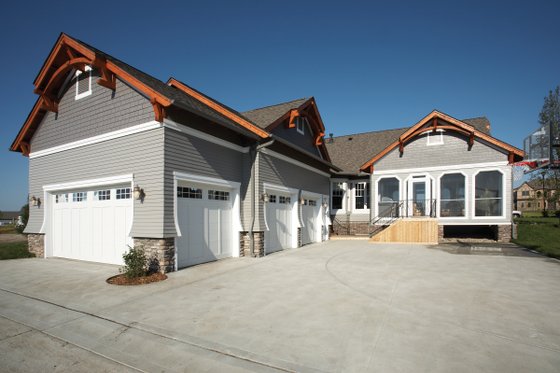 Exterior - Rear Elevation for Craftsman House Plan #70-1040 - 2 bed, 2.5 bath