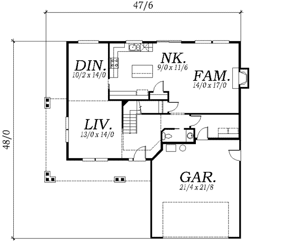 Traditional Floor Plan - Main Floor Plan #130-113