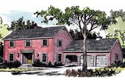 Colonial Style House Plan - 3 Beds 2.5 Baths 2129 Sq/Ft Plan #315-101 