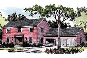 Dream House Plan - Colonial Exterior - Front Elevation Plan #315-101