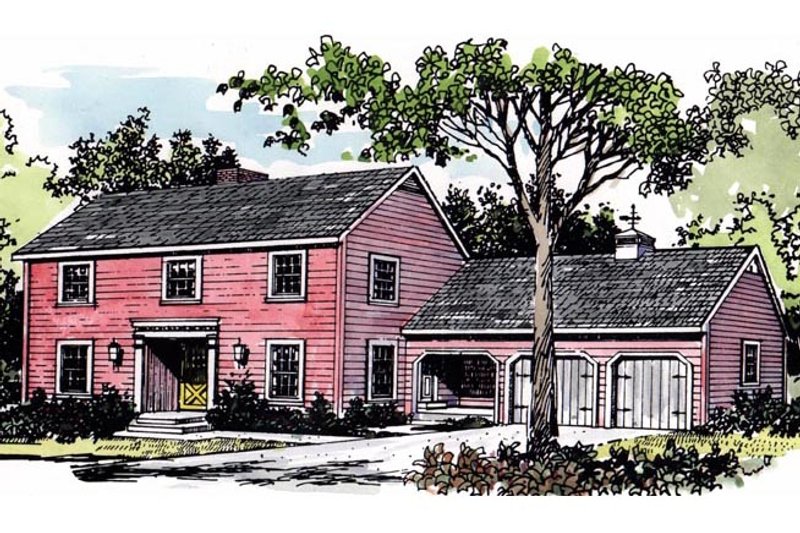 Home Plan - Colonial Exterior - Front Elevation Plan #315-101