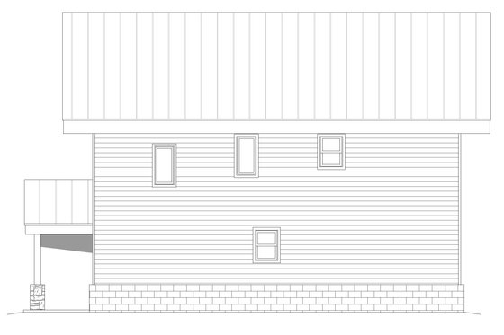 Exterior - Rear Elevation for Modern House Plan #932-559 - 2 bed, 2 bath