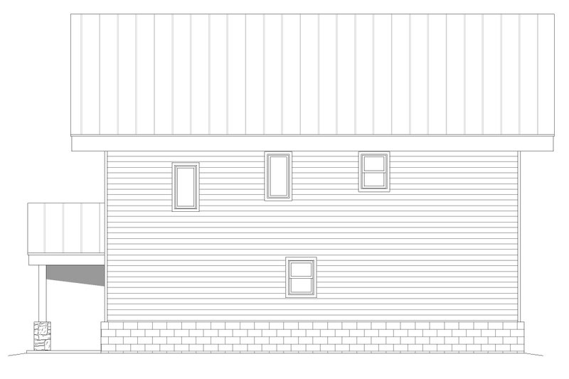 Dream House Plan - Exterior - Rear Elevation for Modern House Plan #932-559 - 2 bed, 2 bath